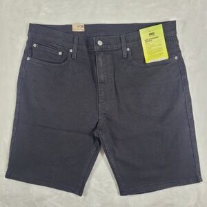 Levi's 405 Standard Shorts Men's 38 Black‎ Denim 10" Inseam Stretch Flex NWT